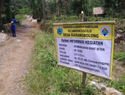 Tingkatkan Roda Pemerintahan, Kades Karangbolong Realisasikan Pembangunan Rabat Beton