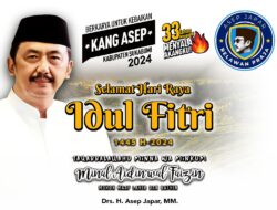 Drs. H. Asep Japar, MM Ucapkan Selamat Hari Raya Idul Fitri 1445 H dan Sampaikan Harapan Kabupaten Sukabumi