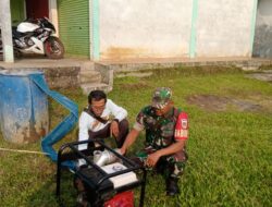 Babinsa Koramil 0622-05/Kalapanunggal Cek Alsintan Pompanisasi Yang di Berikan Dinas Pertanian
