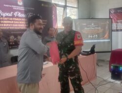 Danramil Koramil 2205/Kalapanunggal Menghadiri Rapat Pleno Terbuka Untuk Rekapitulasi Daftar Pemilih Hasil Pemutakhiran