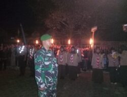 Rangkaian HUT RI, Koramil 2205 Gelar Apel Kehormatan dan Renungan Suci di Makam Sapuluh