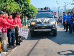 Sukseskan Tahapan Pemilu, Danramil 2205/Kalapanunggal Hadiri Kirab Pilkada 2024