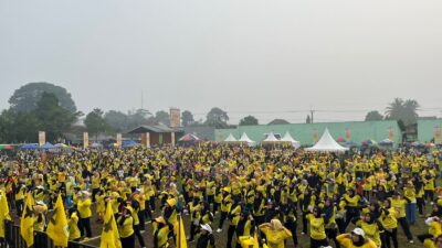 DPD Partai Golkar Kabupaten Sukabumi Gelar Senam Bersama dalam Rangka HUT ke-60 Partai Golkar
