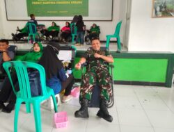 Dandim 0622/Kab. Sukabumi Bersama Ketua Persit Cabang XLV Dim 0622/Kab. Sukabumi Gelar Donor Darah dalam Rangka HUT ke-79 Persit Kartika Chandra Kirana