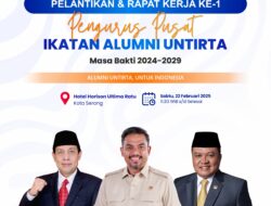 IKA Untirta Menggelar Pelantikan Pengurus Baru Dan Rapat Kerja ke – I.
