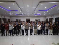Polda Banten Ikuti Zoom Meeting dan Buka Bersama Kapolri dengan Insan Media