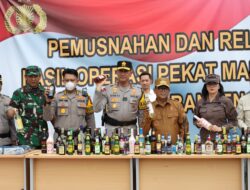 22.524 Miras Hasil Ops Pekat Maung 2025 Dimusnahkan Polda Banten
