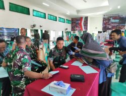 Semarak HUT TNI ke 80 Kodim 0622/Kab. Sukabumi laksanakan Bakti Kesehatan