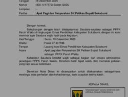 Apel dan Penyerahan SK PPPK Paruh Waktu Lingkungan Dinas Pendidikan