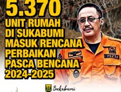 pemulihan pasca bencana di Kabupaten Sukabumi terus berjalan