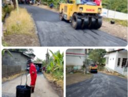 Warga RT 01 RW 1 Desa Walangsari Bergembira, Jalan Desa Kembali Diperbaiki dengan Sandsheet