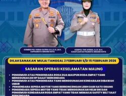 Operasi Keselamatan Maung 2026 Resmi Digelar, Satlantas Polresta Serang Kota Sasar Pelanggaran Berisiko