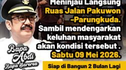 Tinjau Langsung Jalan Pakuwon, Bupati Asep Japar Pastikan Perbaikan Dimulai Dua Bulan Lagi