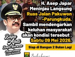 Tinjau Langsung Jalan Pakuwon, Bupati Asep Japar Pastikan Perbaikan Dimulai Dua Bulan Lagi
