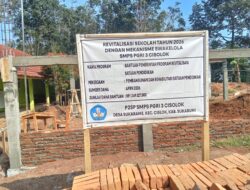 Dugaan Proyek Asal-Asalan, Revitalisasi SMPN 3 Cimapag Senilai Rp 1,1 Miliar Disinyalir Kurangi Spek Besi