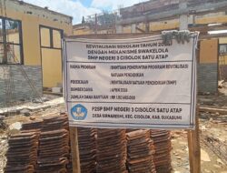 Dugaan Proyek Asal-Asalan, Revitalisasi SMPN 3 Cimapag Senilai Rp 1,1 Miliar Disinyalir Kurangi Spek Besi