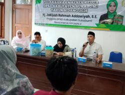 HJ. ZAKIYAH RAHMAH ADDAWIYAH GELAR RESES KEDUA DPRD KAB. SUKABUMI DI WALANGSARI