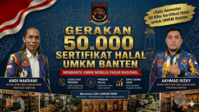 LSM LASKAR NKRI Bersama BPJPH Gelar Sosialisasi Sertifikasi Halal bagi Pelaku Usaha di Wisata Kuliner Stadion Maulana Yusuf