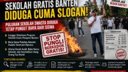 PROGRAM SEKOLAH GRATIS BANTEN BOCOR, ALIANSI DESAK AUDIT DAN BONGKAR SEKOLAH PELANGGAR
