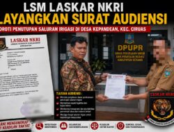 Pertanyakan Legalitas Penutupan Irigasi, LSM Laskar NKRI Tempuh Jalur Audiensi